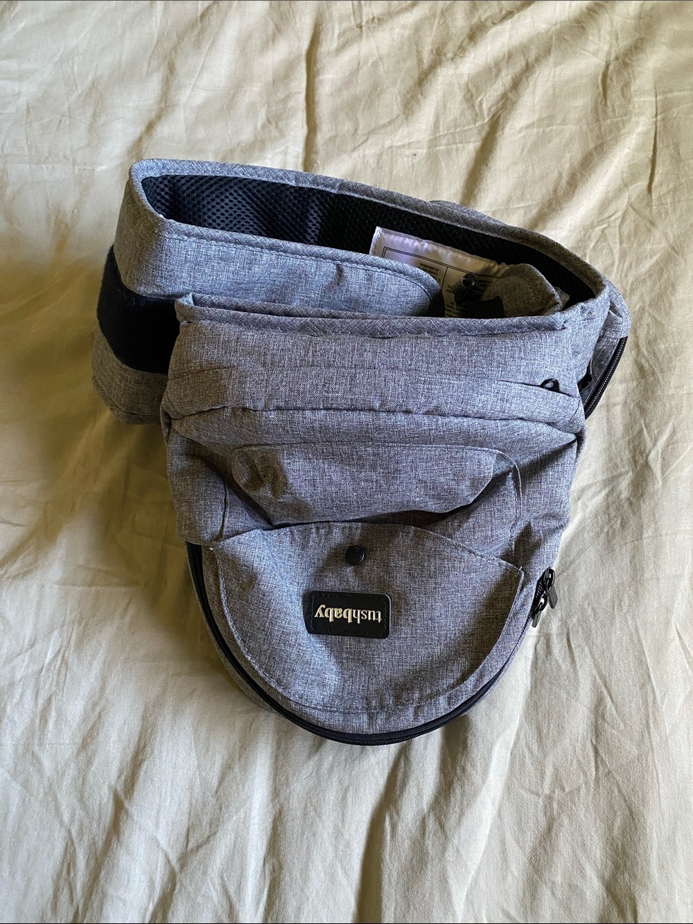 Tushybay Gray Belt Bag — Lightweight Everyday Crossbody